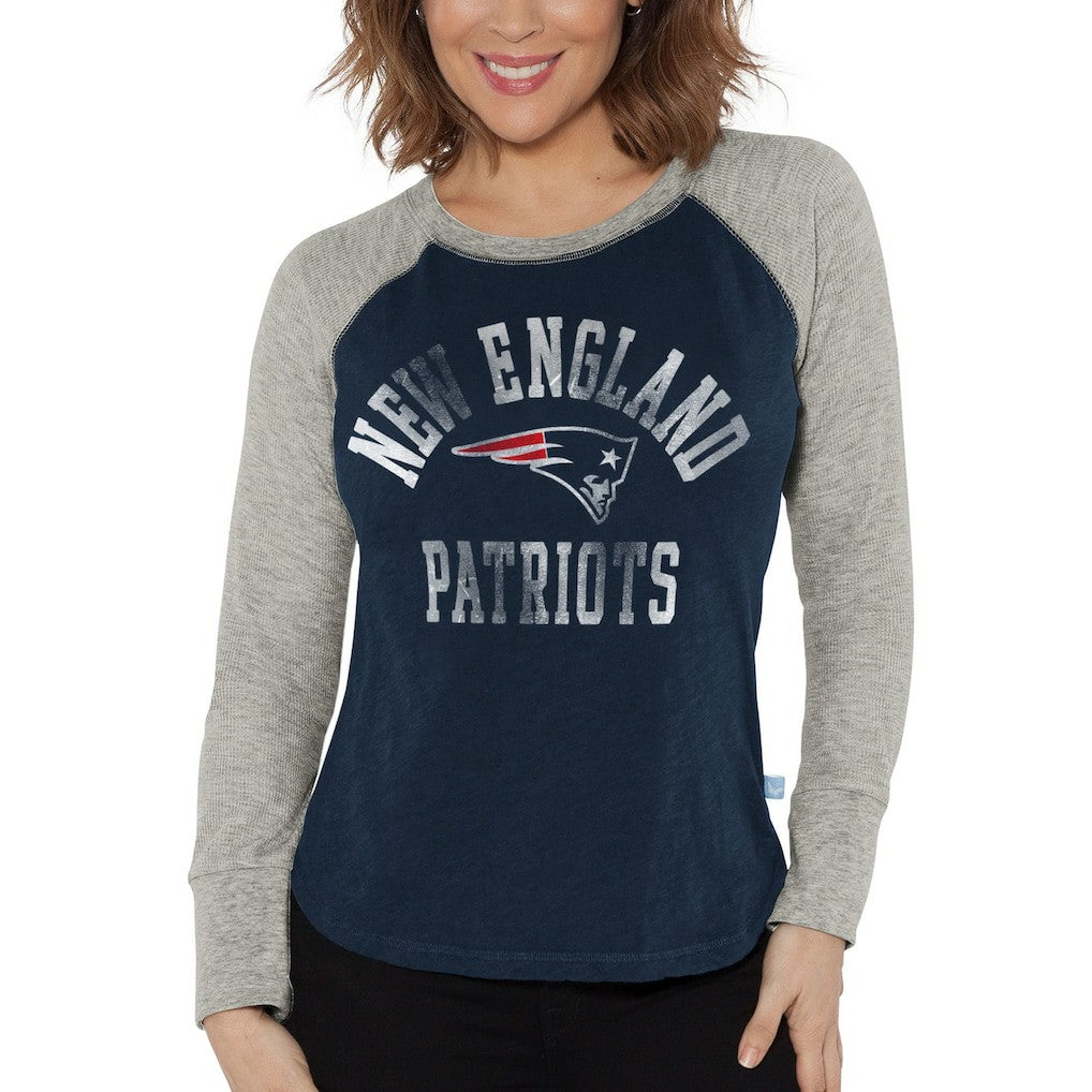 New England Patriots G-III 4Her by Carl Banks Women's Waffle Knit Raglan Long Sleeve T-Shirt | NFL New