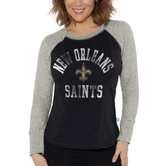 New Orleans Saints G-III 4Her by Carl Banks Women's Waffle Knit Raglan Long Sleeve T-Shirt | NFL US