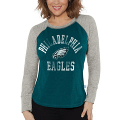 Philadelphia Eagles G-III 4Her by Carl Banks Women's Waffle Knit Raglan Long Sleeve T-Shirt | NFL On sale