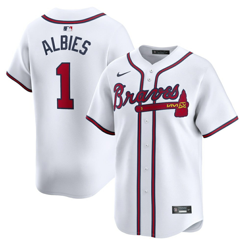 Ozzie Albies Atlanta Braves Nike Home Limited Player Jersey - MLB Jerseys