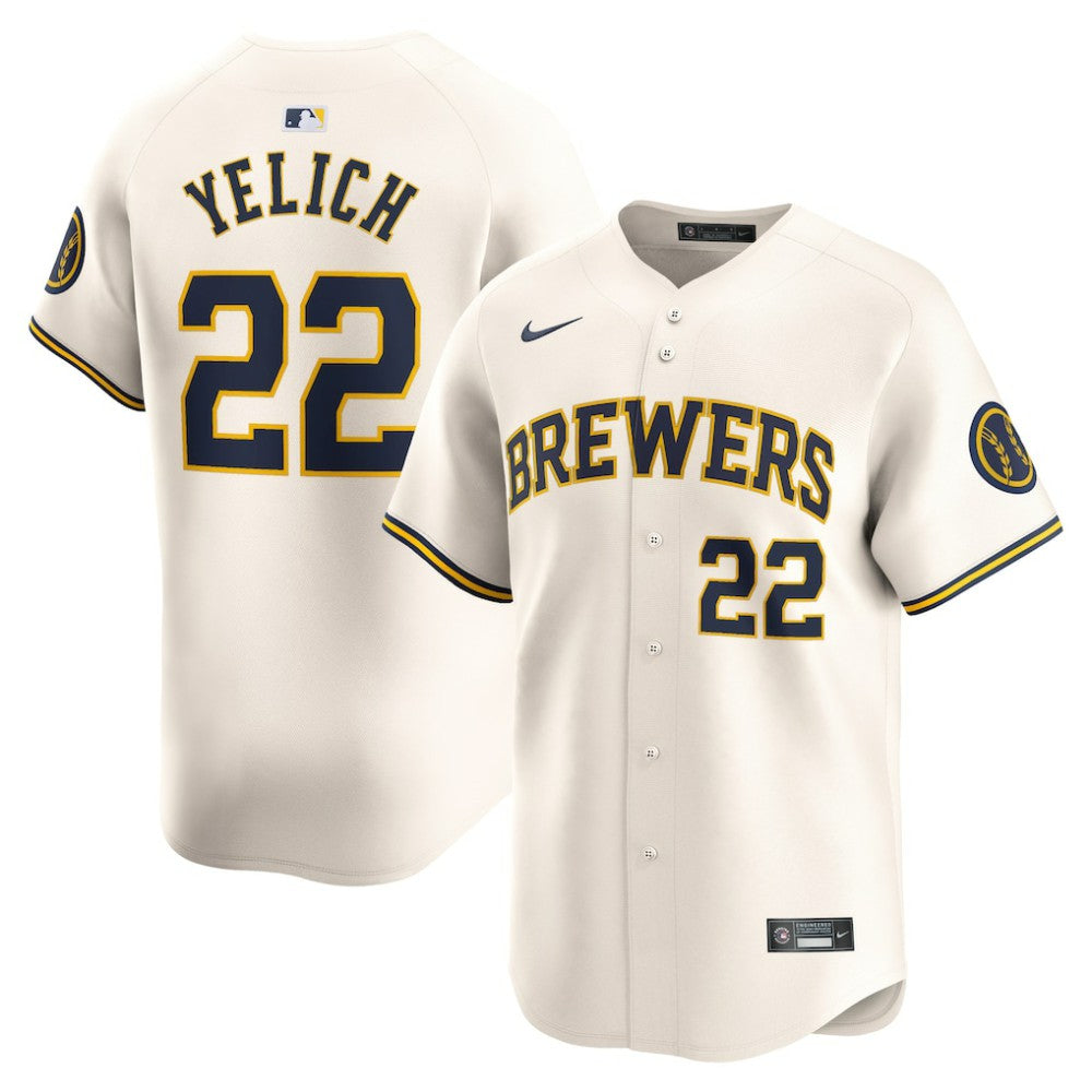 Christian Yelich Milwaukee Brewers Nike Home Limited Player Jersey - MLB Jerseys