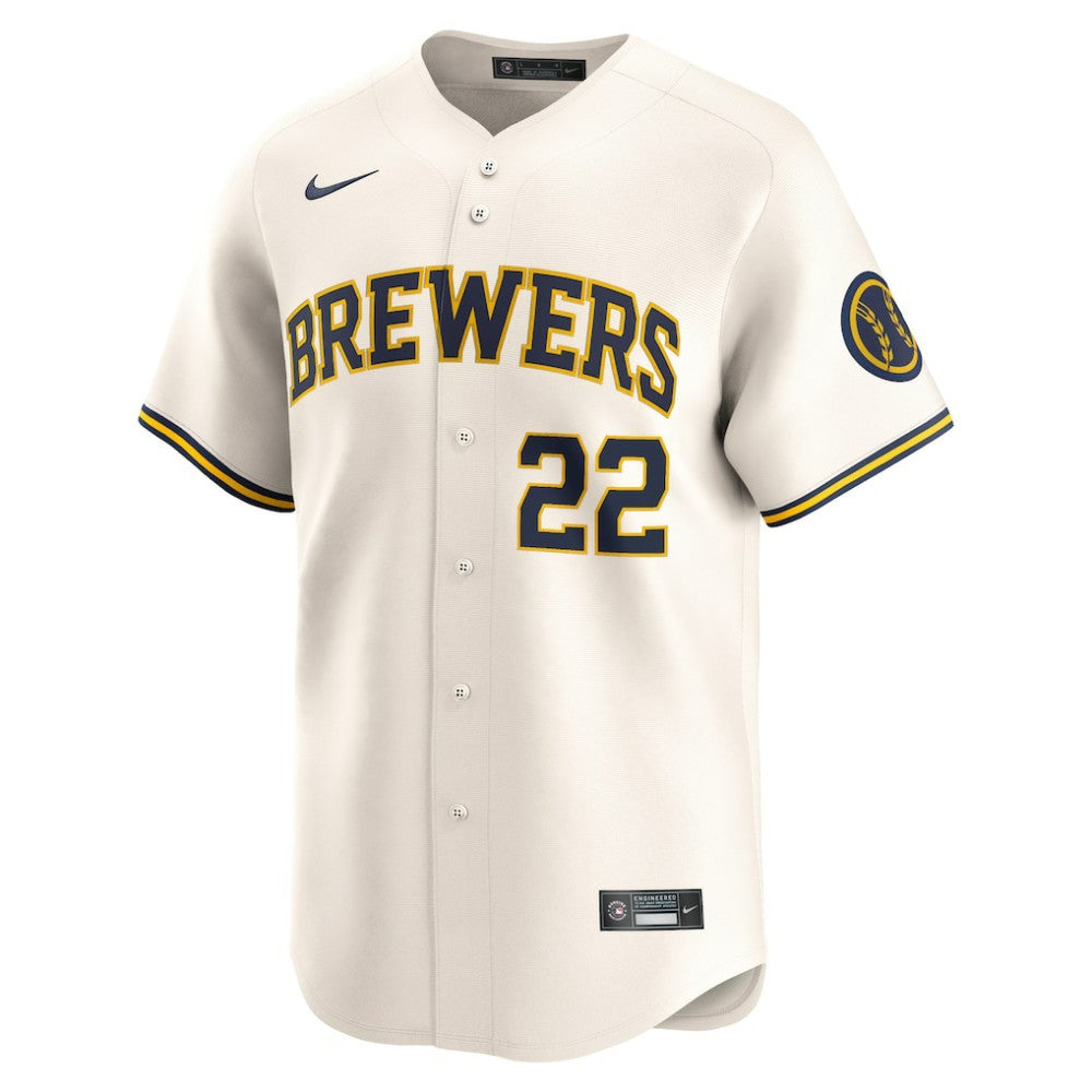 Christian Yelich Milwaukee Brewers Nike Home Limited Player Jersey - MLB Jerseys