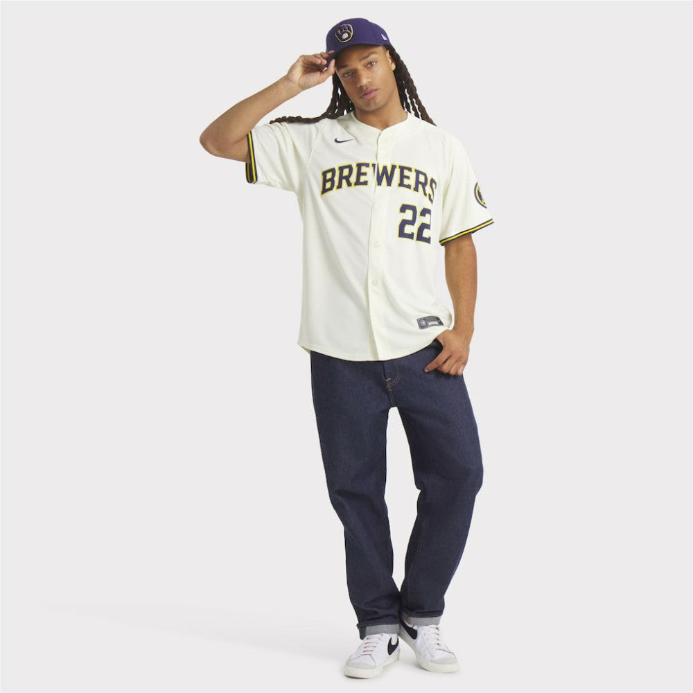 Christian Yelich Milwaukee Brewers Nike Home Limited Player Jersey - MLB Jerseys