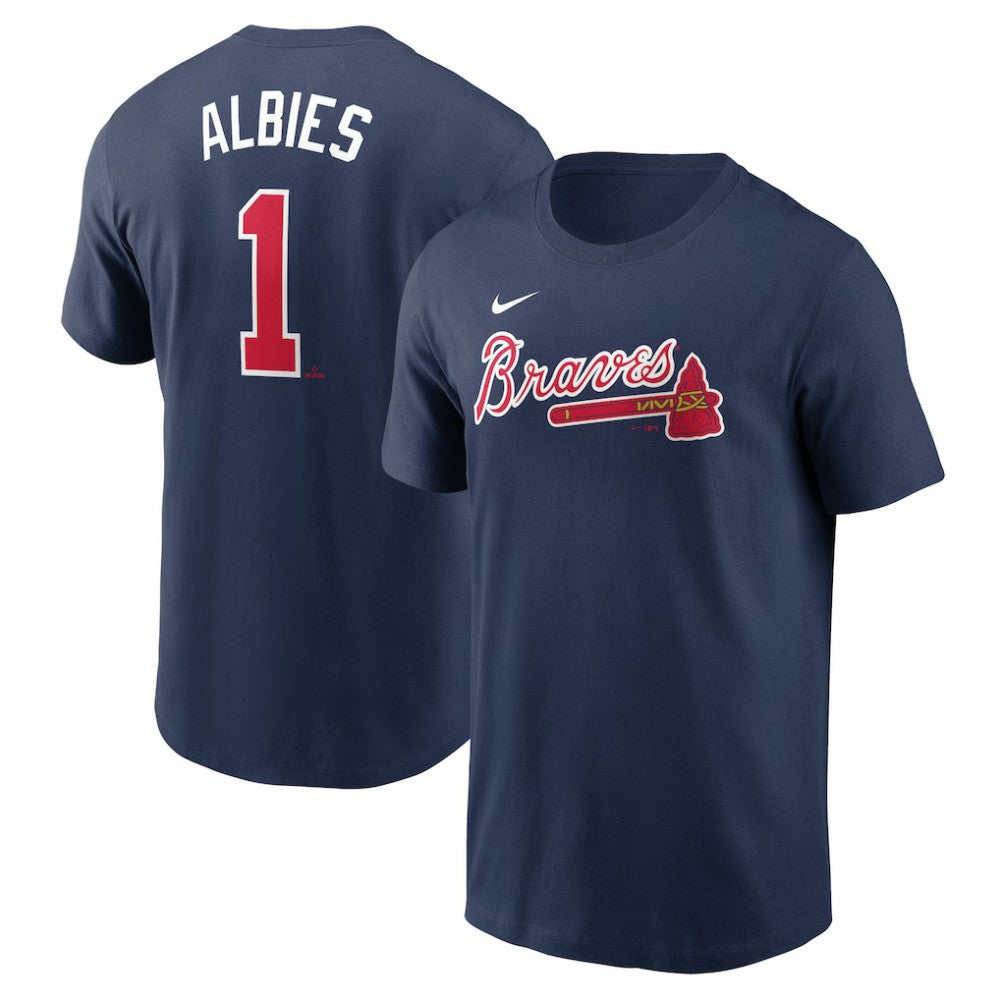 Ozzie Albies Atlanta Braves Nike Fuse Name & Number T-Shirt - MLB T-shirts