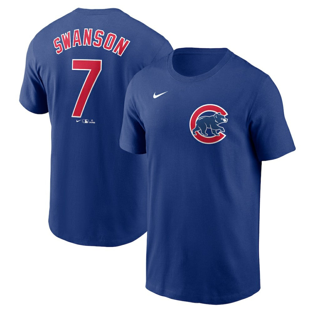 Dansby Swanson Chicago Cubs Nike Fuse Name & Number T-Shirt - MLB T-shirts