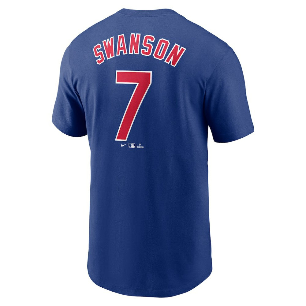 Dansby Swanson Chicago Cubs Nike Fuse Name & Number T-Shirt - MLB T-shirts