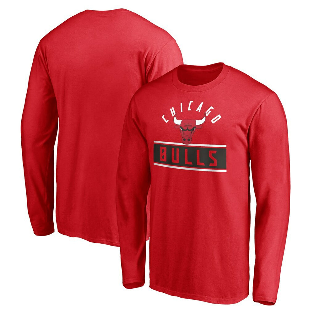 Red Chicago Bulls Team Arch Knockout Long Sleeve T-Shirt sale | NBA