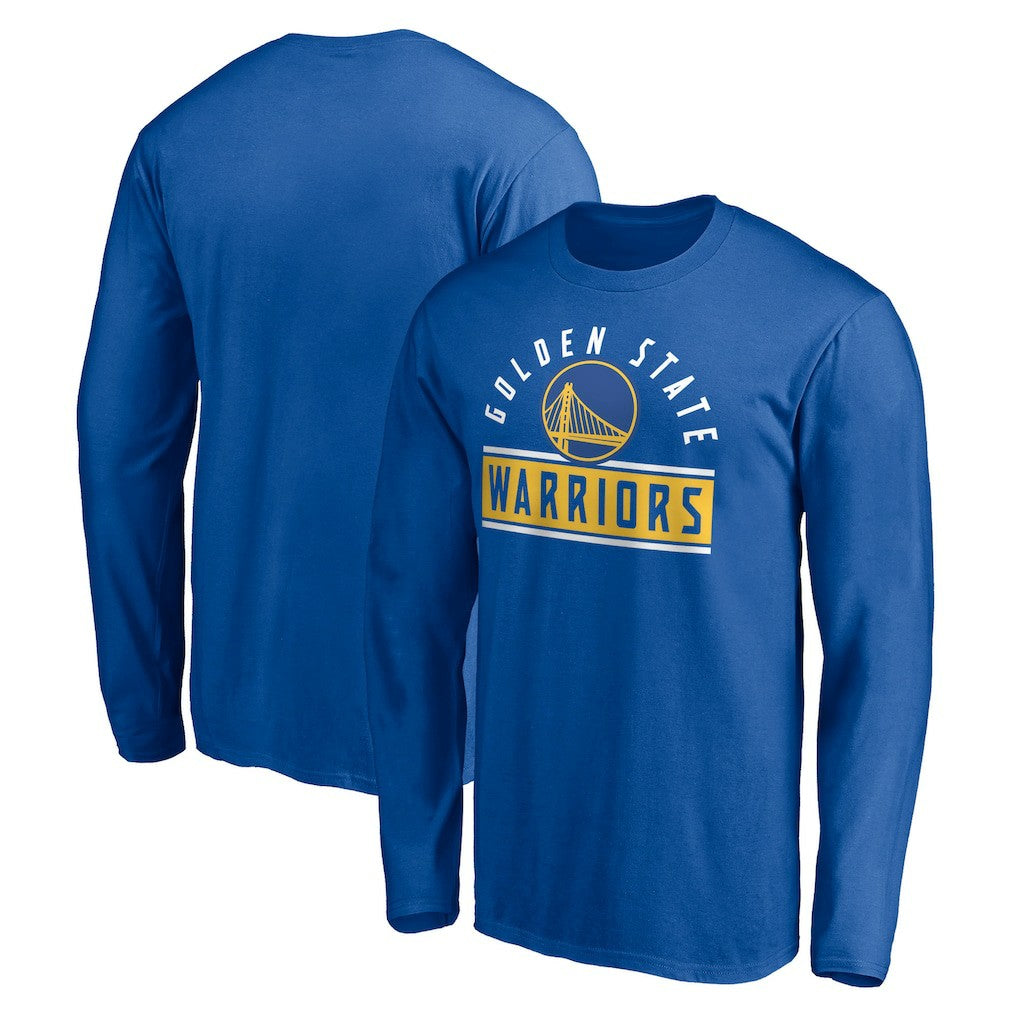 Royal Golden State Warriors Team Arch Knockout Long Sleeve T-Shirt sale | NBA