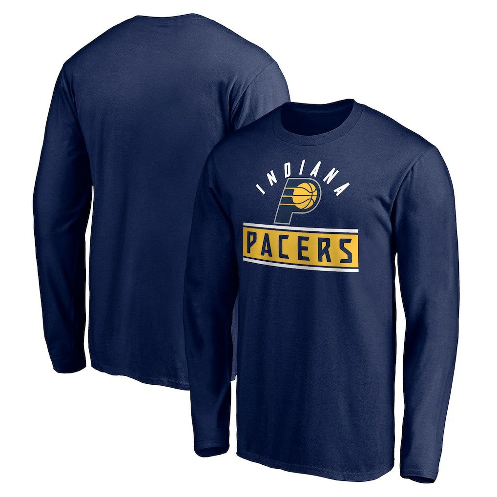 Navy Indiana Pacers Team Arch Knockout Long Sleeve T-Shirt | NBA