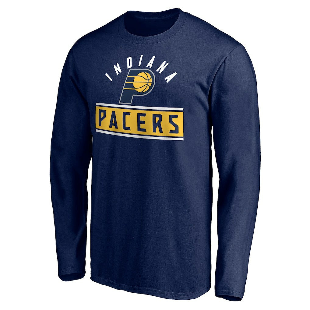 Navy Indiana Pacers Team Arch Knockout Long Sleeve T-Shirt | NBA