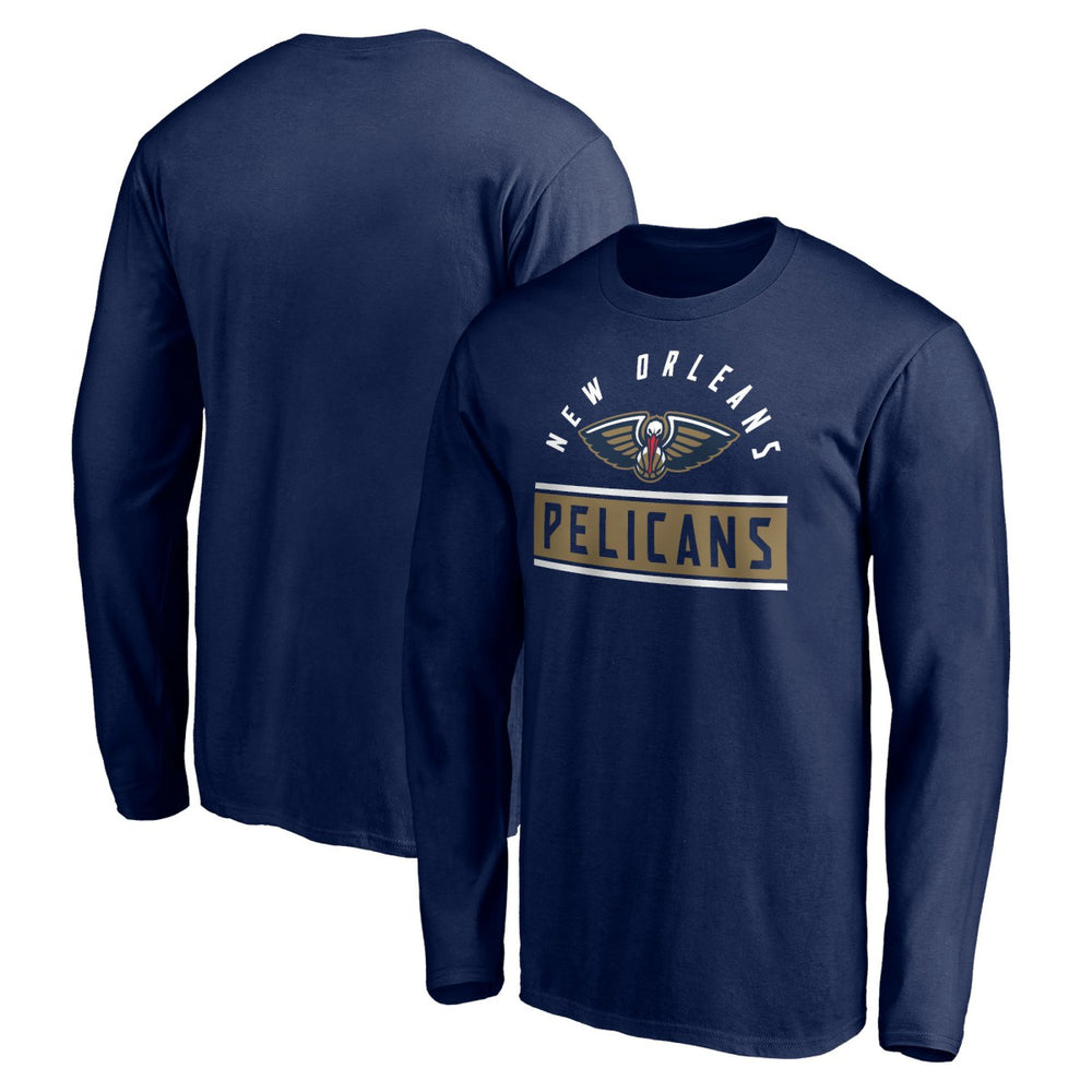 Navy New Orleans Pelicans Team Arch Knockout Long Sleeve T-Shirt | NBA