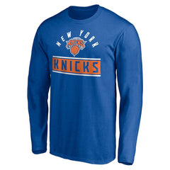 Blue New York Knicks Team Arch Knockout Long Sleeve T-Shirt | NBA