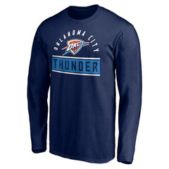 Navy Oklahoma City Thunder Team Arch Knockout Long Sleeve T-Shirt | NBA