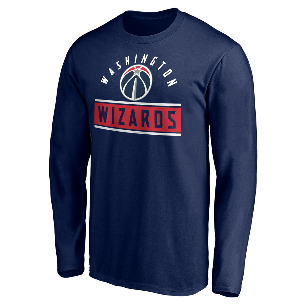 Navy Washington Wizards Team Arch Knockout Long Sleeve T-Shirt | NBA