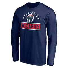 Navy Washington Wizards Team Arch Knockout Long Sleeve T-Shirt | NBA