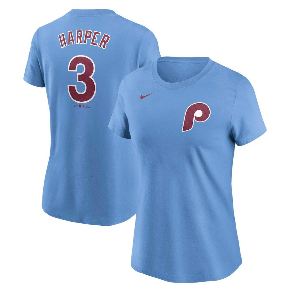 Bryce Harper Philadelphia Phillies Nike Women's Cooperstown Collection Fuse Name & Number T-Shirt - MLB T-shirts