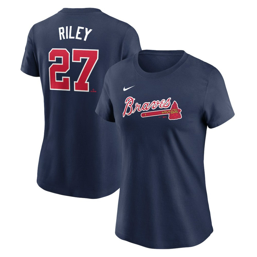 Austin Riley Atlanta Braves Nike Women's Cooperstown Collection Fuse Name & Number T-Shirt - MLB T-shirts