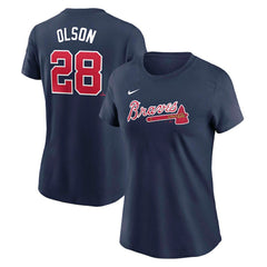 Matt Olson Atlanta Braves Nike Women's Cooperstown Collection Fuse Name & Number T-Shirt - MLB T-shirts