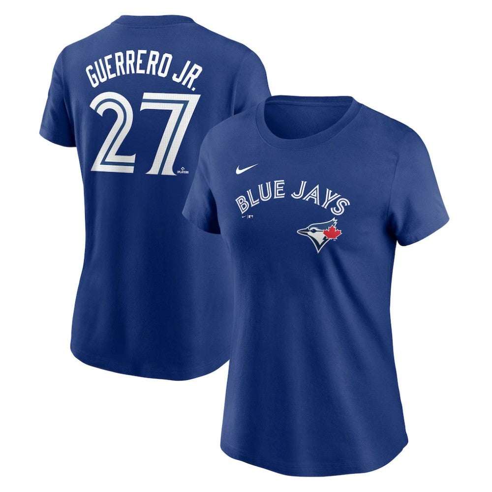 Vladimir Guerrero Jr. Toronto Blue Jays Nike Women's Cooperstown Collection Fuse Name & Number T-Shirt - MLB T-shirts
