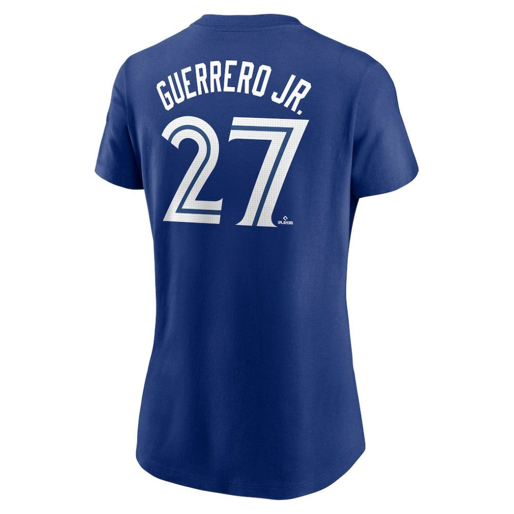 Vladimir Guerrero Jr. Toronto Blue Jays Nike Women's Cooperstown Collection Fuse Name & Number T-Shirt - MLB T-shirts