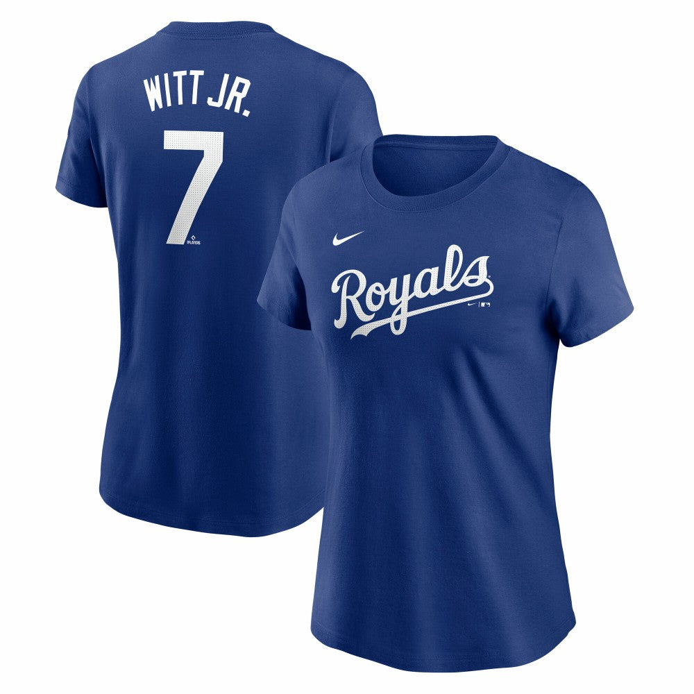 Bobby Witt Jr. Kansas City Royals Nike Women's Cooperstown Collection Fuse Name & Number T-Shirt - MLB T-shirts