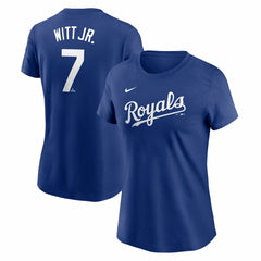 Bobby Witt Jr. Kansas City Royals Nike Women's Cooperstown Collection Fuse Name & Number T-Shirt - MLB T-shirts