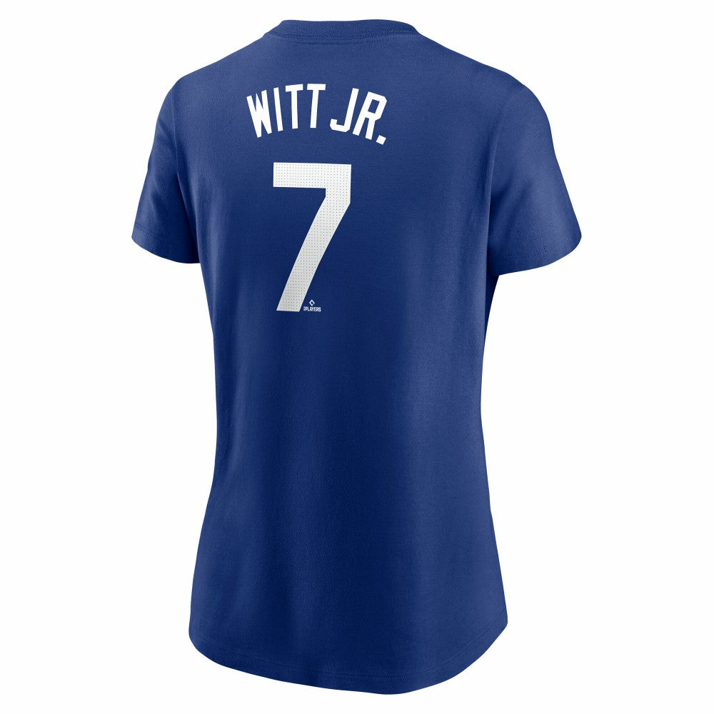 Bobby Witt Jr. Kansas City Royals Nike Women's Cooperstown Collection Fuse Name & Number T-Shirt - MLB T-shirts