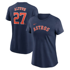 Jose Altuve Houston Astros Nike Women's Cooperstown Collection Fuse Name & Number T-Shirt - MLB T-shirts