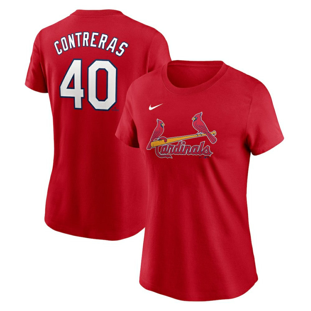 Willson Contreras St. Louis Cardinals Nike Women's Cooperstown Collection Fuse Name & Number T-Shirt - MLB T-shirts