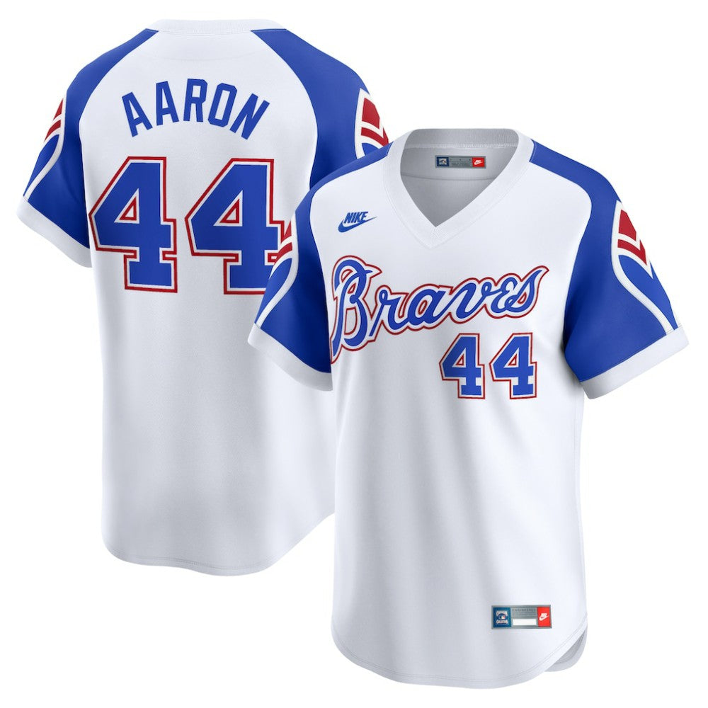 Hank Aaron Atlanta Braves Nike Throwback Cooperstown Limited Jersey - MLB Jerseys