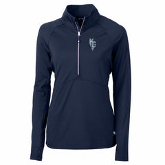 Kansas City Royals Cutter & Buck Women's City Connect Adapt Eco Knit Stretch Recycled Half-Zip Pullover Top - MLB Pullover