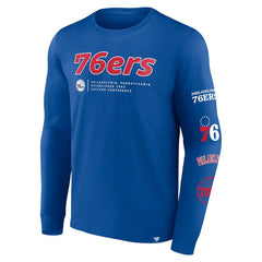 Royal Philadelphia 76ers Baseline Long Sleeve T-Shirt | NBA