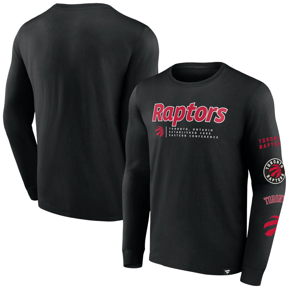 Black Toronto Raptors Baseline Long Sleeve T-Shirt | NBA
