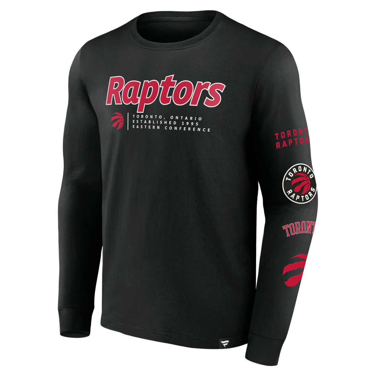 Black Toronto Raptors Baseline Long Sleeve T-Shirt | NBA