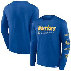 Royal Golden State Warriors Baseline Long Sleeve T-Shirt sale | NBA