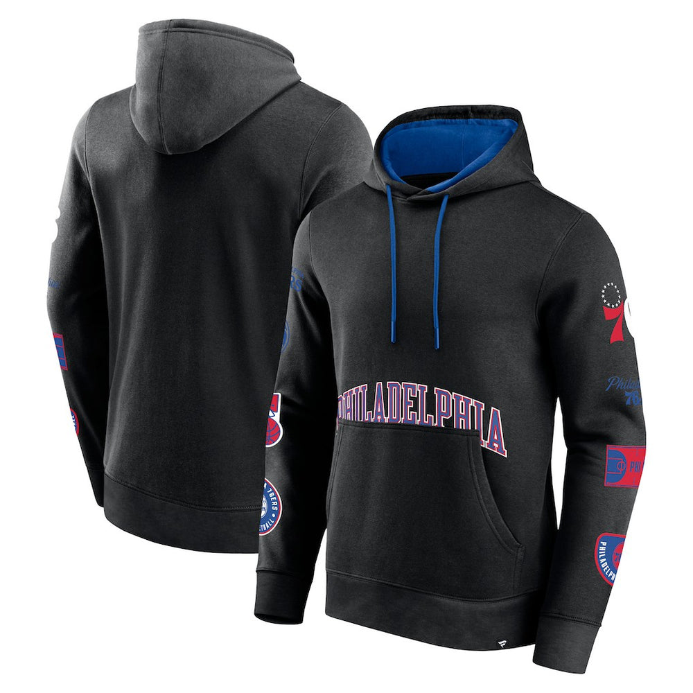 Black Philadelphia 76ers Home Court Pullover Hoodie | NBA