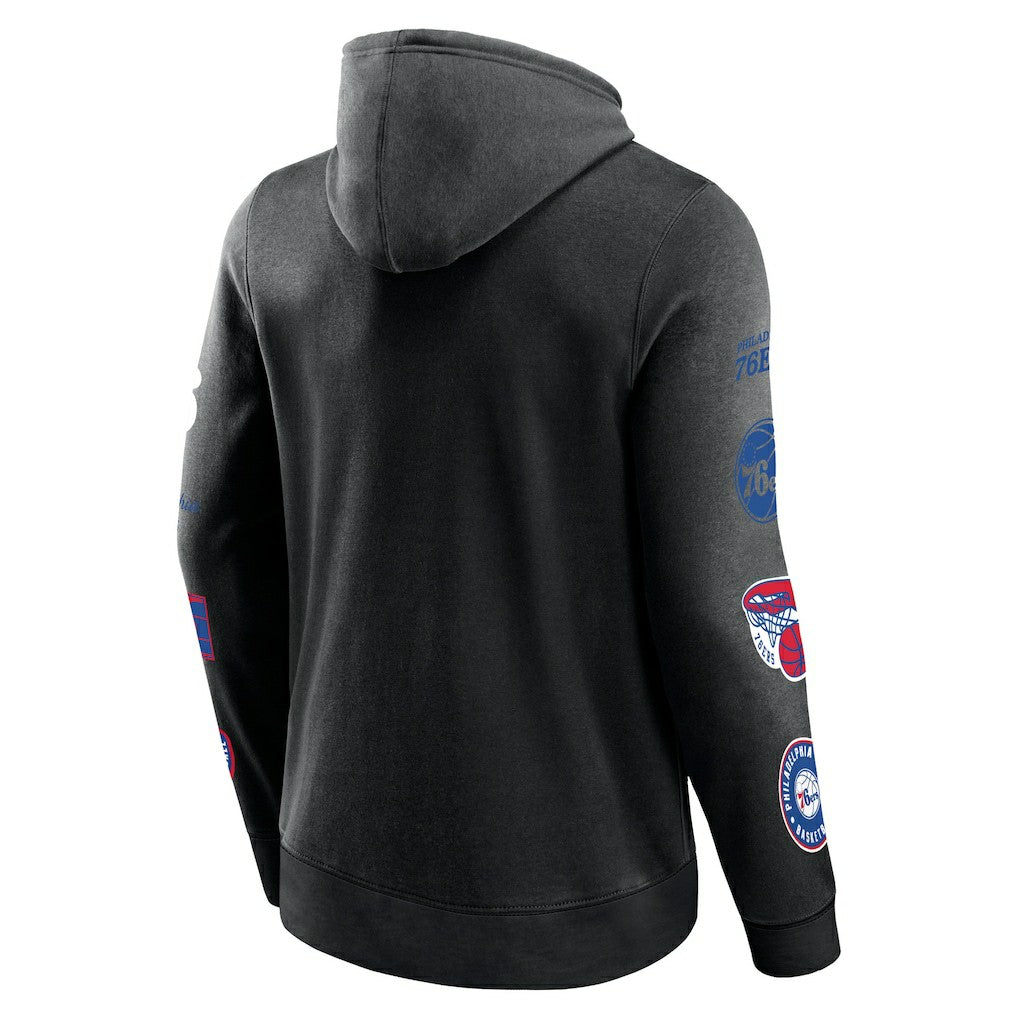 Black Philadelphia 76ers Home Court Pullover Hoodie | NBA