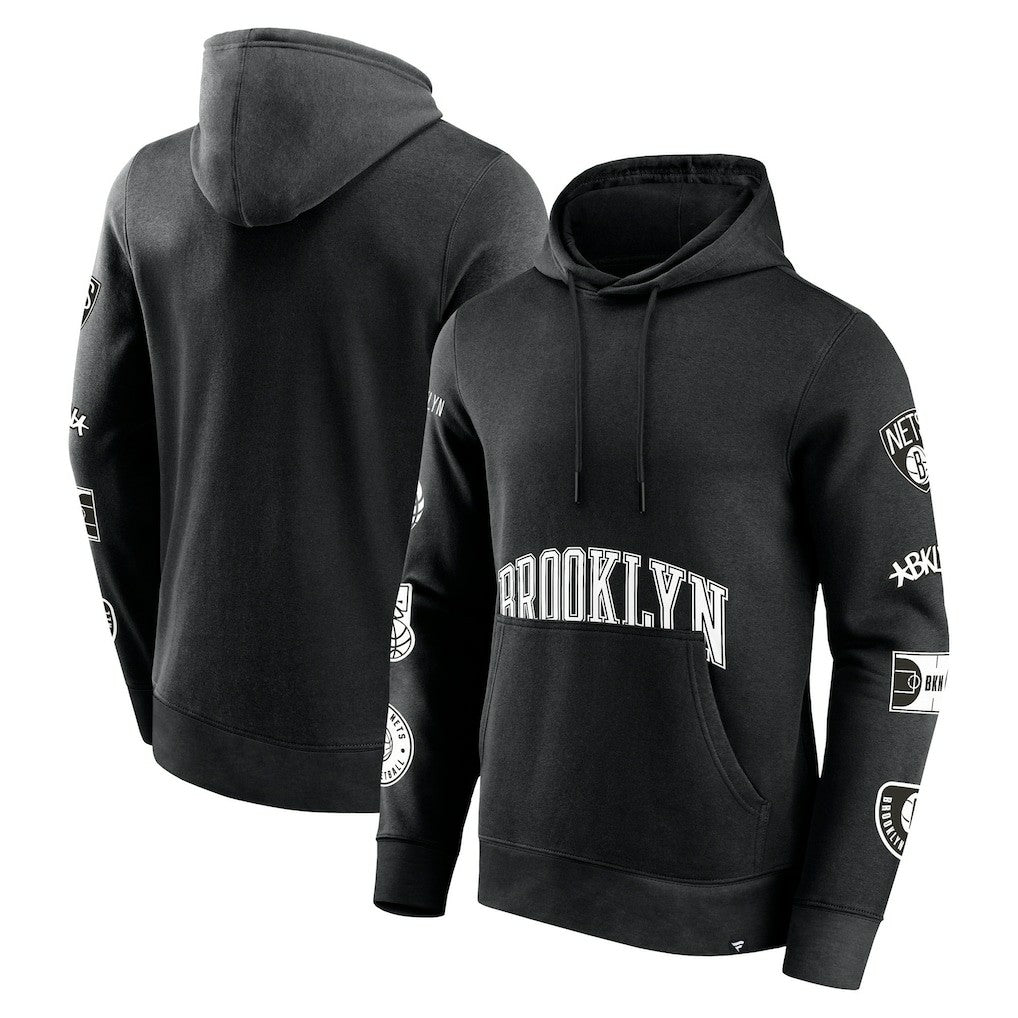Black Brooklyn Nets Home Court Pullover Hoodie | NBA