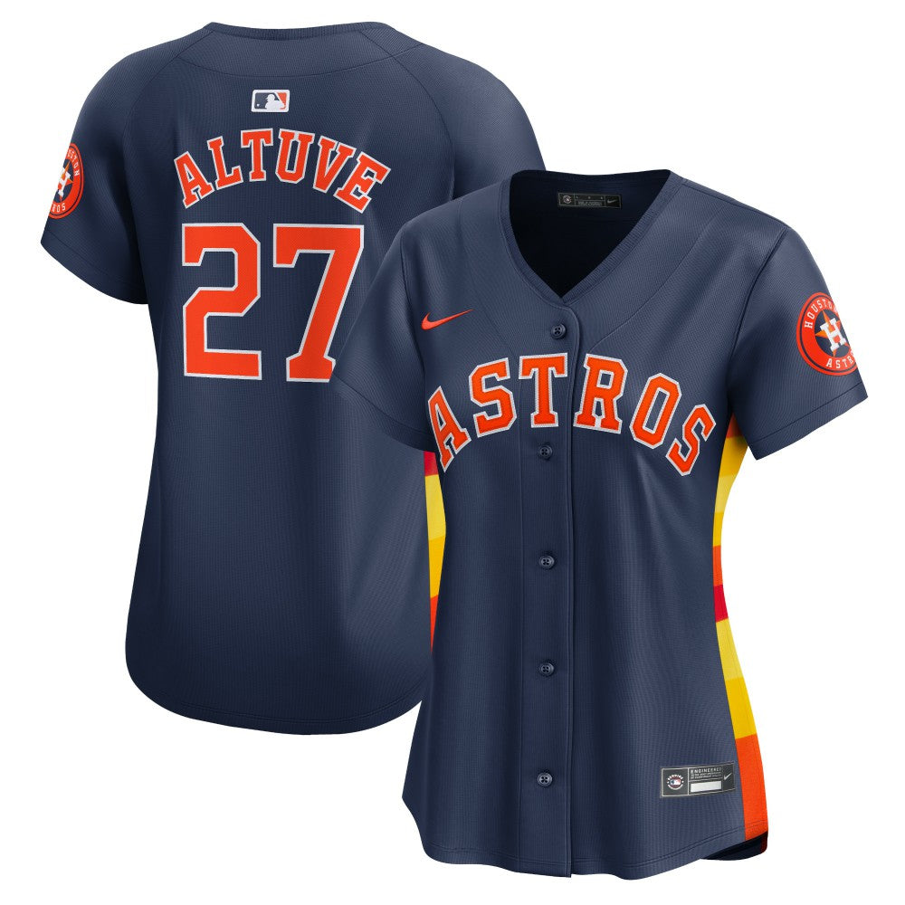 Jose Altuve Houston Astros Nike Women's Alternate Limited Player Jersey – Navy - MLB Jerseys