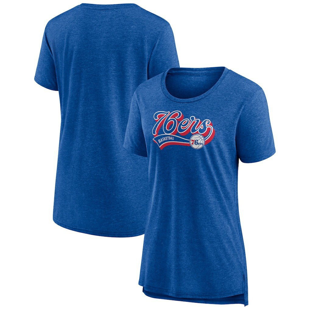 Heather Royal Philadelphia 76ers Women's League Leader Tri-Blend T-Shirt | NBA