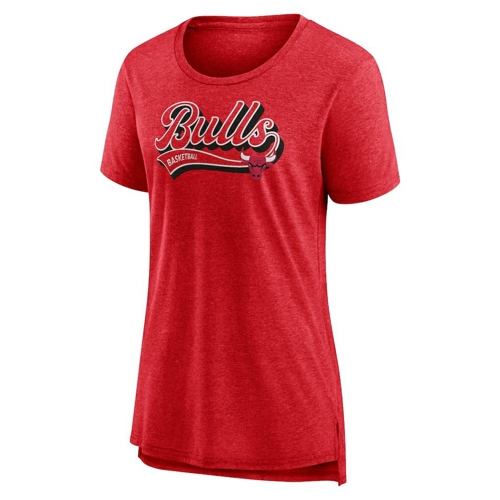 Heather Red Chicago Bulls Women's League Leader Tri-Blend T-Shirt sale | NBA
