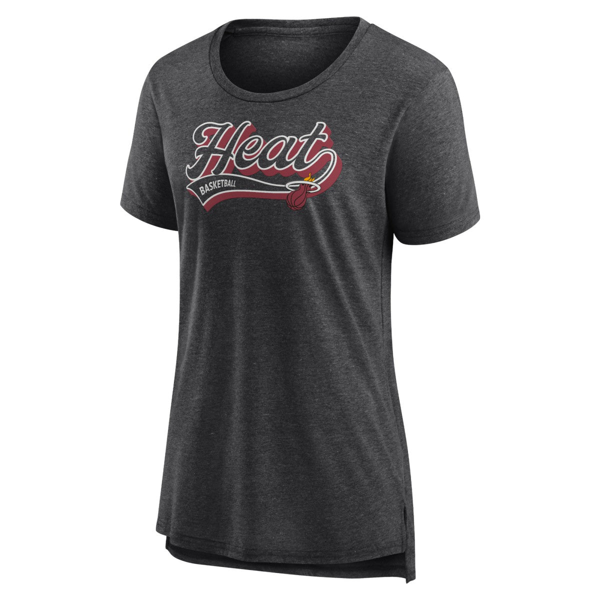 Heather Charcoal Miami Heat Women's League Leader Tri-Blend T-Shirt | NBA