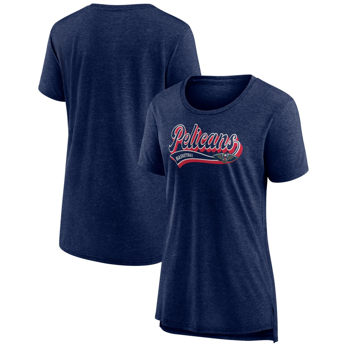 Heather Navy New Orleans Pelicans Women's League Leader Tri-Blend T-Shirt | NBA