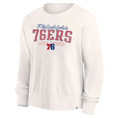 Cream Philadelphia 76ers Women's Close the Game Pullover Sweatshirt | NBA