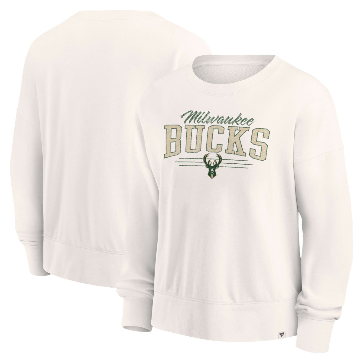 Cream Milwaukee Bucks Women's Close the Game Pullover Sweatshirt | NBA