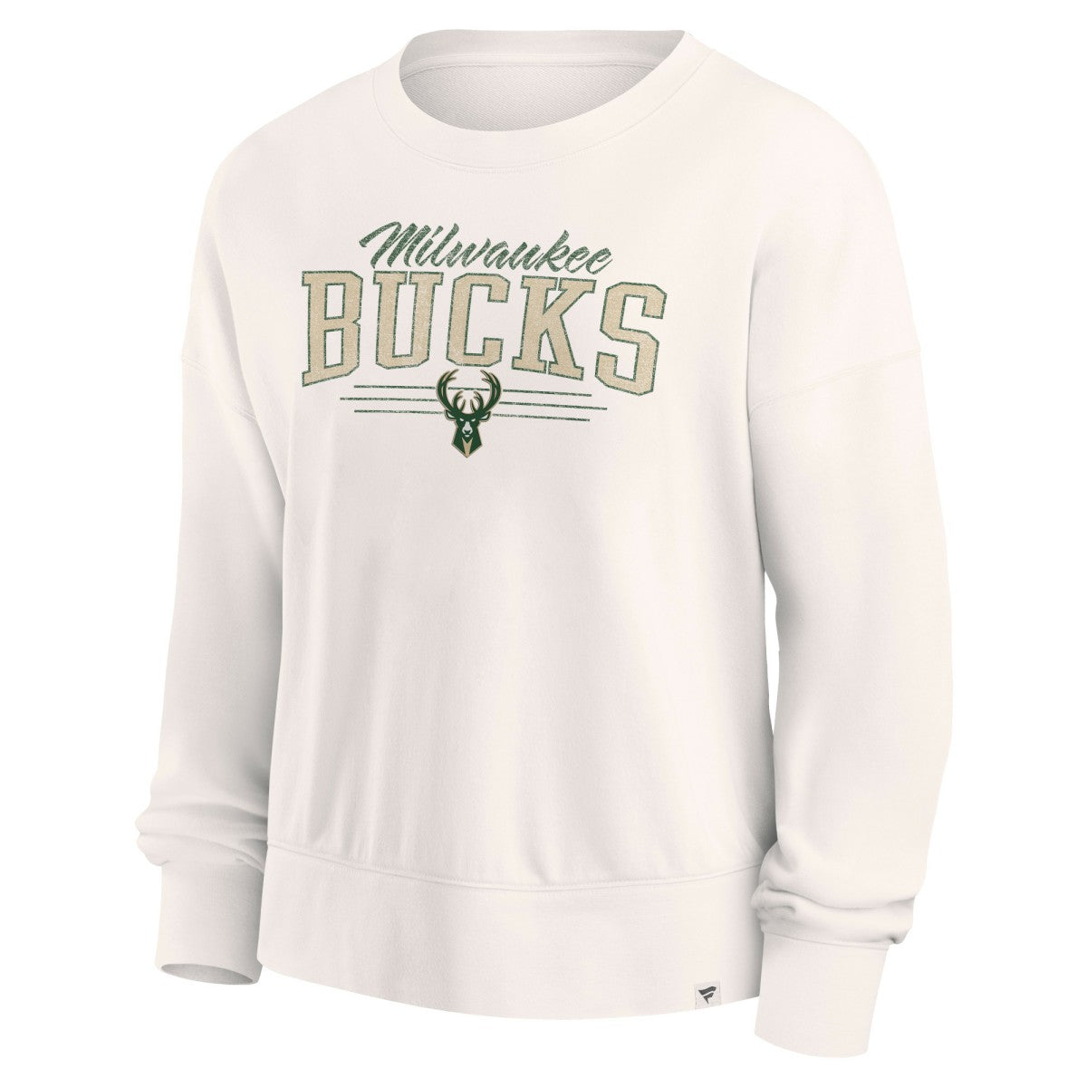 Cream Milwaukee Bucks Women's Close the Game Pullover Sweatshirt | NBA