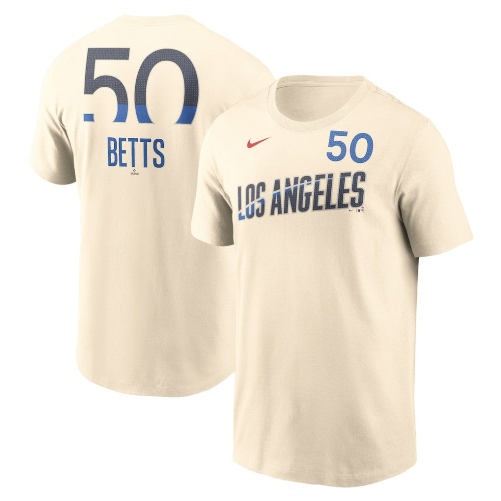 Mookie Betts Los Angeles Dodgers Nike 2024 City Connect Fuse Name & Number T-Shirt - MLB T-shirts