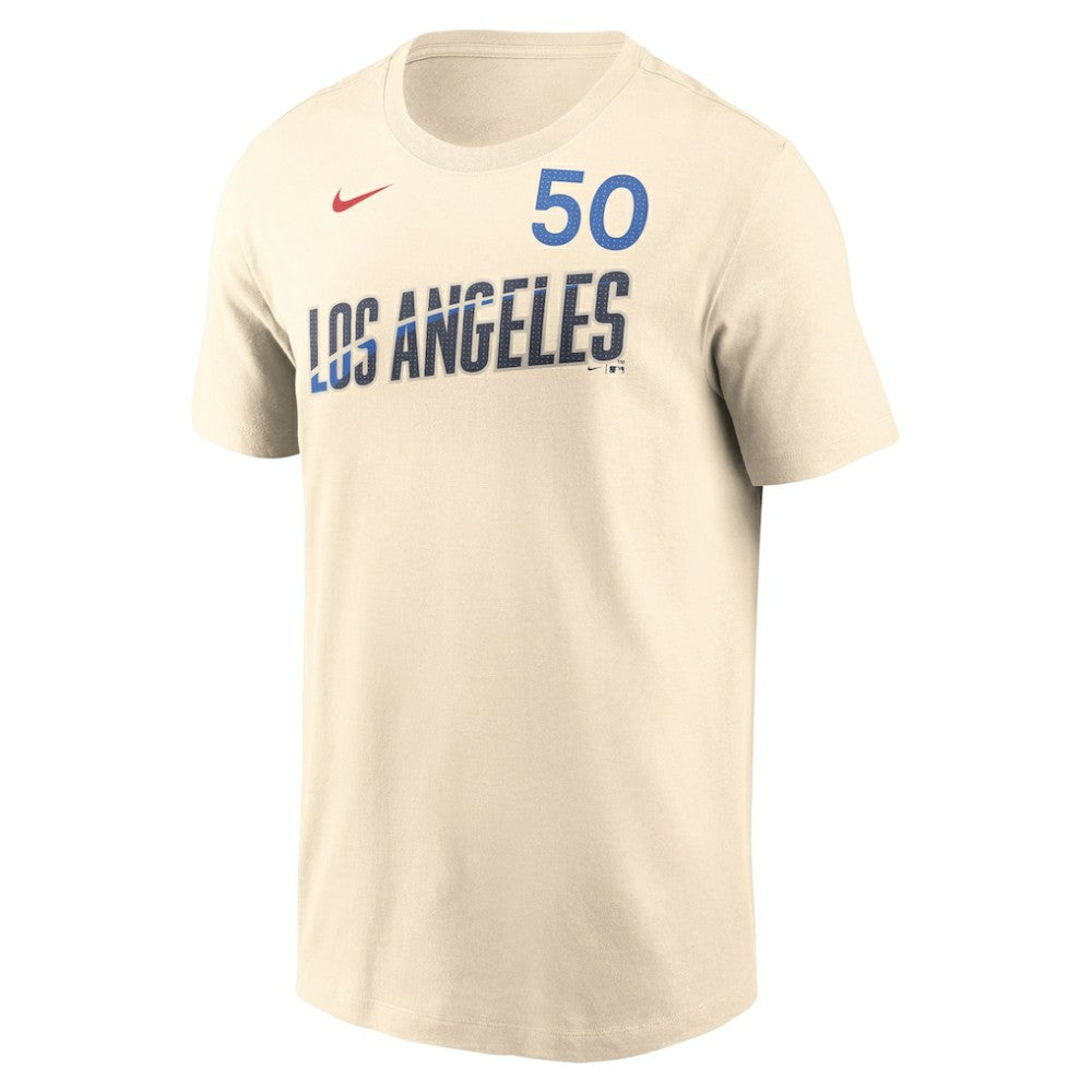 Mookie Betts Los Angeles Dodgers Nike 2024 City Connect Fuse Name & Number T-Shirt - MLB T-shirts