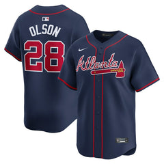 Matt Olson Atlanta Braves Nike Alternate Limited Player Jersey – Navy - MLB Jerseys