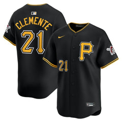 Roberto Clemente Pittsburgh Pirates Nike Alternate Limited Jersey – Black - MLB Jerseys